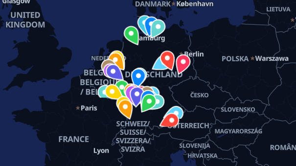 Map of company locations