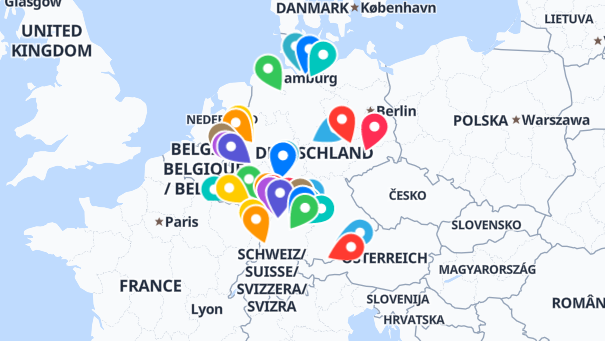 Map of company locations