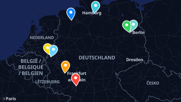 Map of company locations