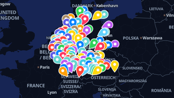 Map of company locations