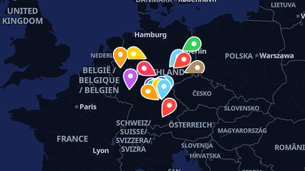 Map of company locations