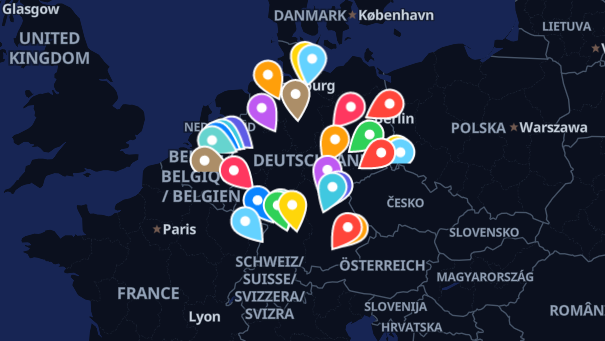 Map of company locations