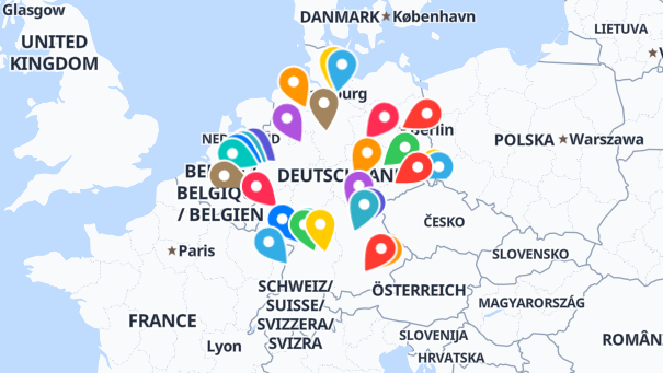 Map of company locations