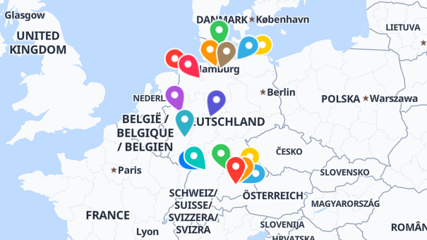 Map of company locations