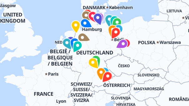 Map of company locations