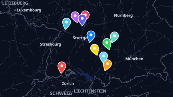 Map of company locations