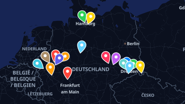Map of company locations
