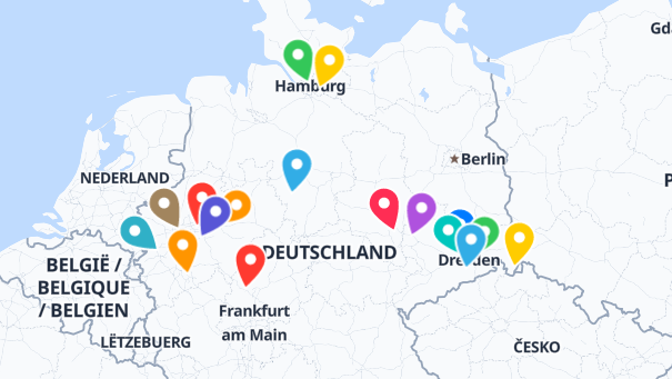 Map of company locations