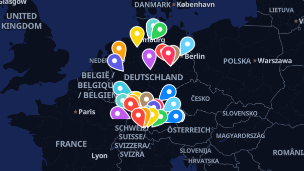Map of company locations