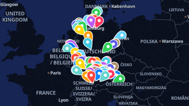 Map of company locations