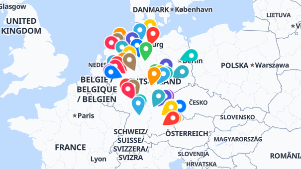 Map of company locations