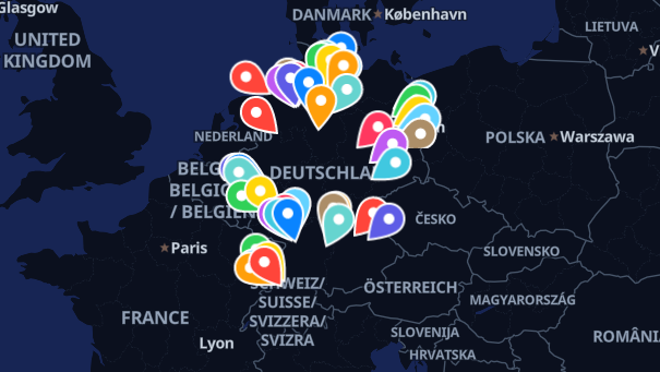 Map of company locations