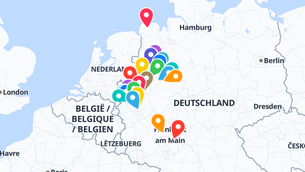Map of company locations