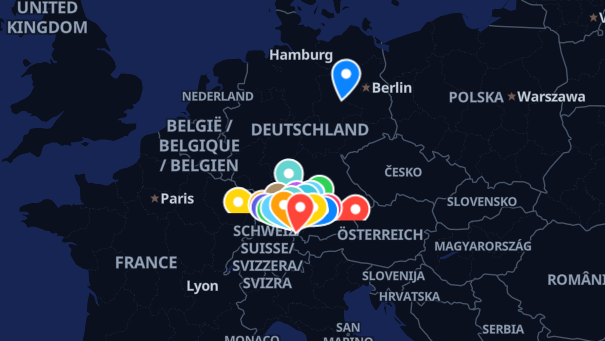 Map of company locations