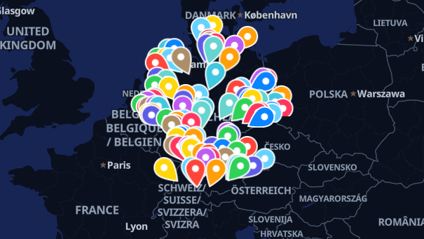 Map of company locations