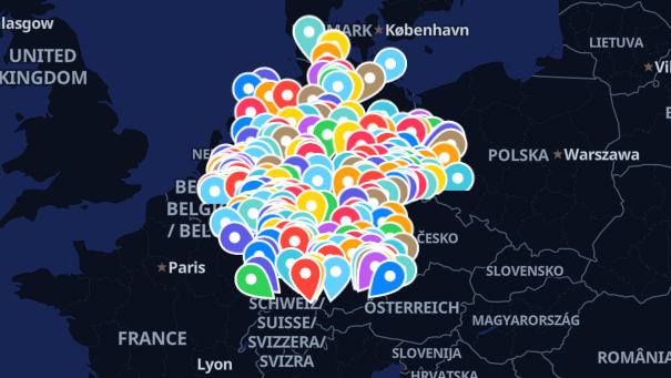 Map of company locations