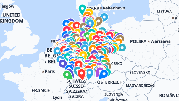 Map of company locations