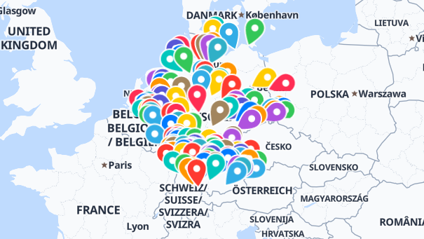 Map of company locations
