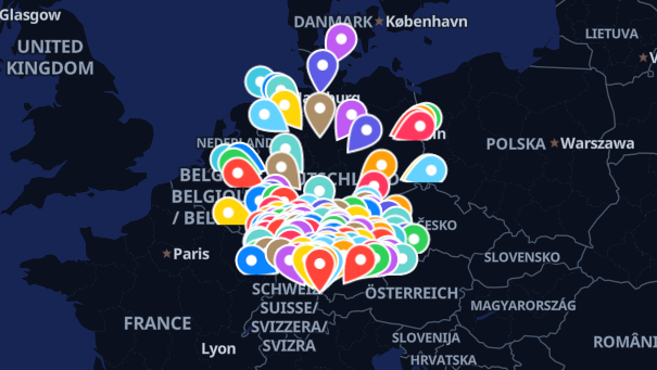Map of company locations