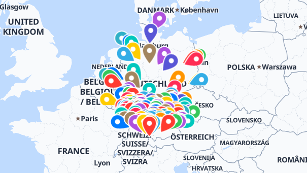 Map of company locations