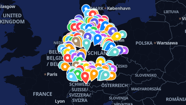 Map of company locations