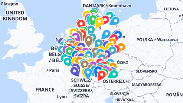 Map of company locations