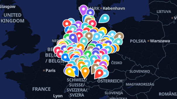 Map of company locations