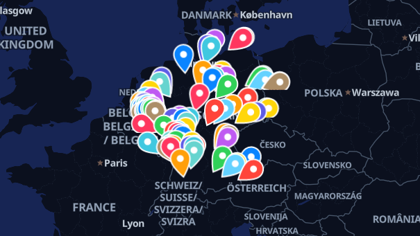 Map of company locations