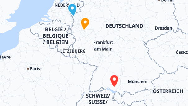 Map of company locations