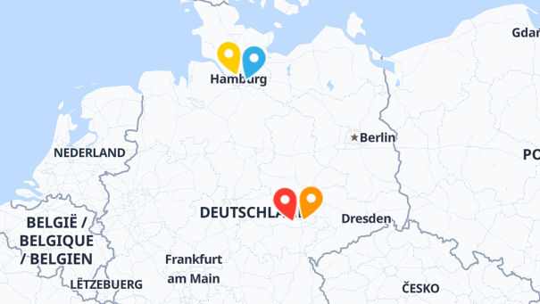 Map of company locations