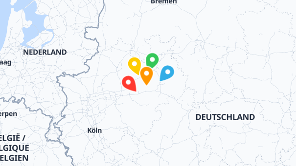 Map of company locations
