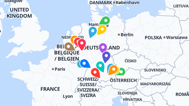 Map of company locations