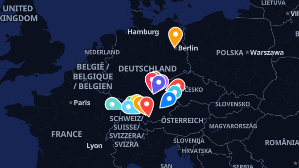 Map of company locations