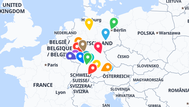 Map of company locations