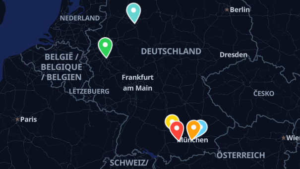 Map of company locations