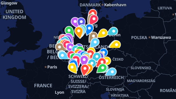 Map of company locations