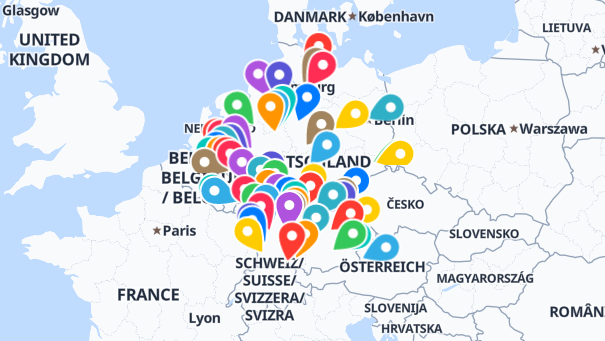 Map of company locations