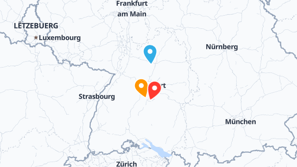Map of company locations