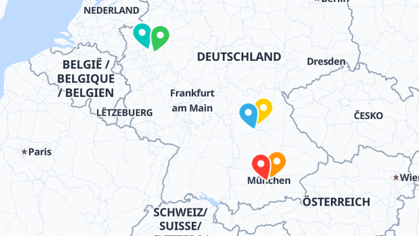 Map of company locations