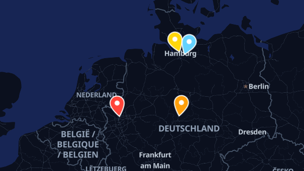 Map of company locations
