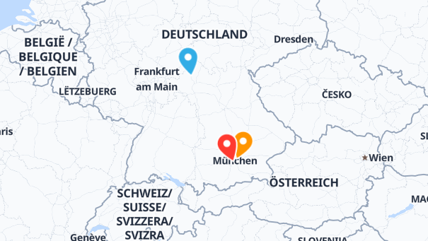 Map of company locations