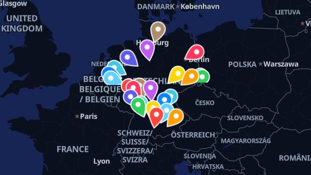 Map of company locations