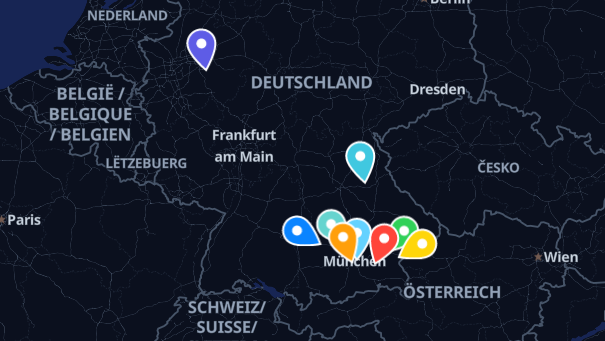 Map of company locations
