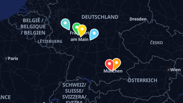 Map of company locations