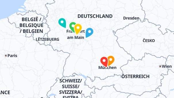 Map of company locations