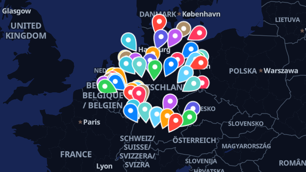 Map of company locations
