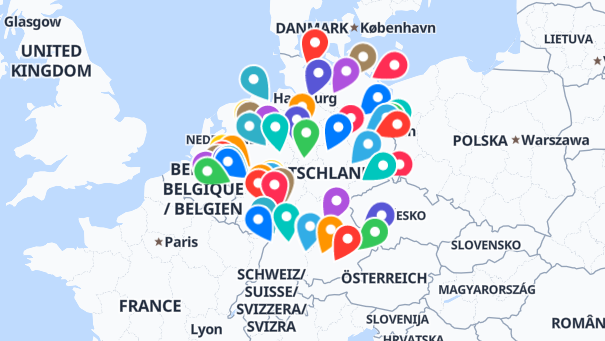 Map of company locations