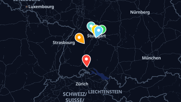 Map of company locations