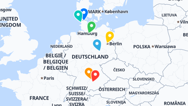 Map of company locations