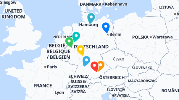 Map of company locations